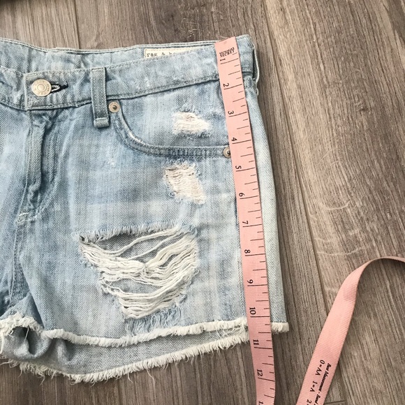 Rag & Bone | light wash cut off denim shorts - Picture 7 of 8